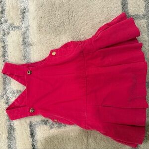 Jacadi Kids Pink Corduroy Skirt Overalls